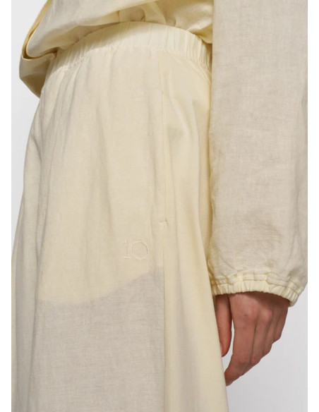 10DAYS PANTALON FLOWY LINEN VAINILLA