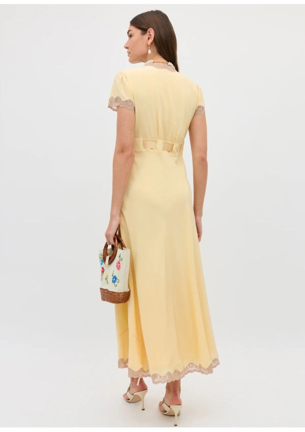 RIXO VESTIDO MARLICE BUTTER YELLOW