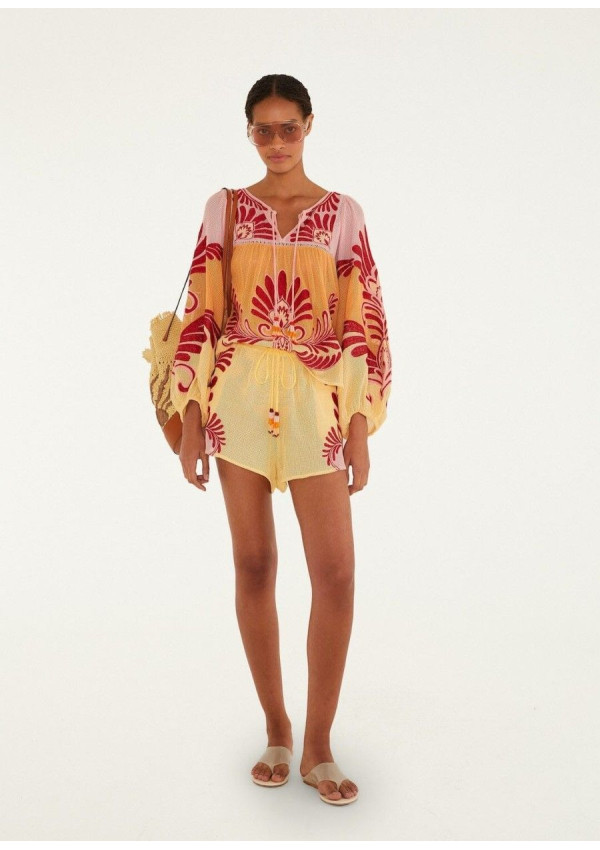 FARM RIO BLUSA ARABESC YELLOW