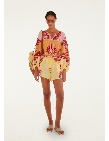 FARM RIO BLUSA ARABESC YELLOW
