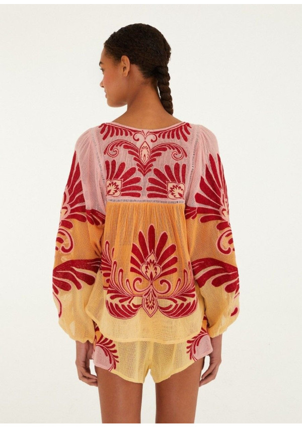 FARM RIO BLUSA ARABESC YELLOW