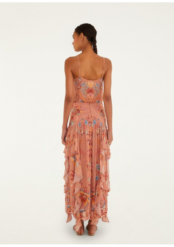 FARM RIO FALDA BOHO MOCHA
