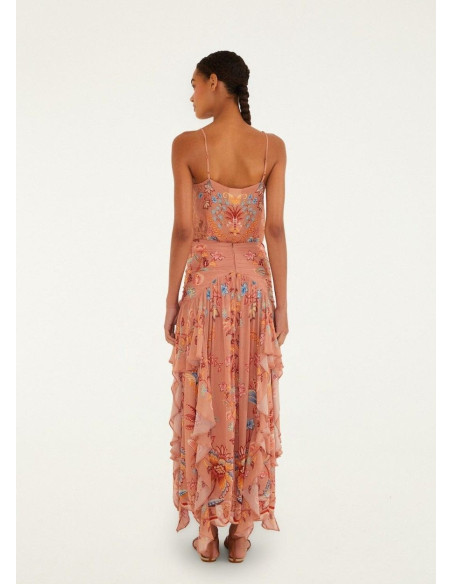 FARM RIO FALDA BOHO MOCHA