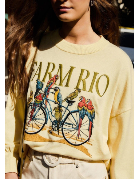 FARM RIO JERSEY BORDADO BICYCLE
