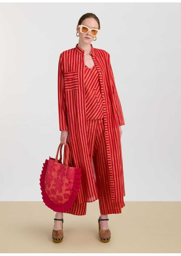 LISA CORTI PANTALÓN CABANA RED STRIPES