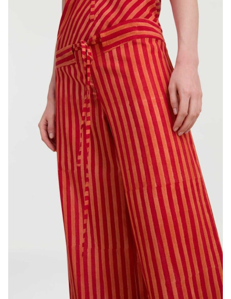 LISA CORTI PANTALÓN CABANA RED STRIPES