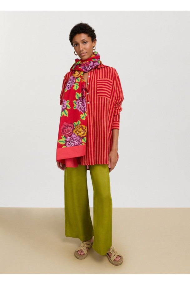 LISA CORTI CAMISA UBE RED STRIPES