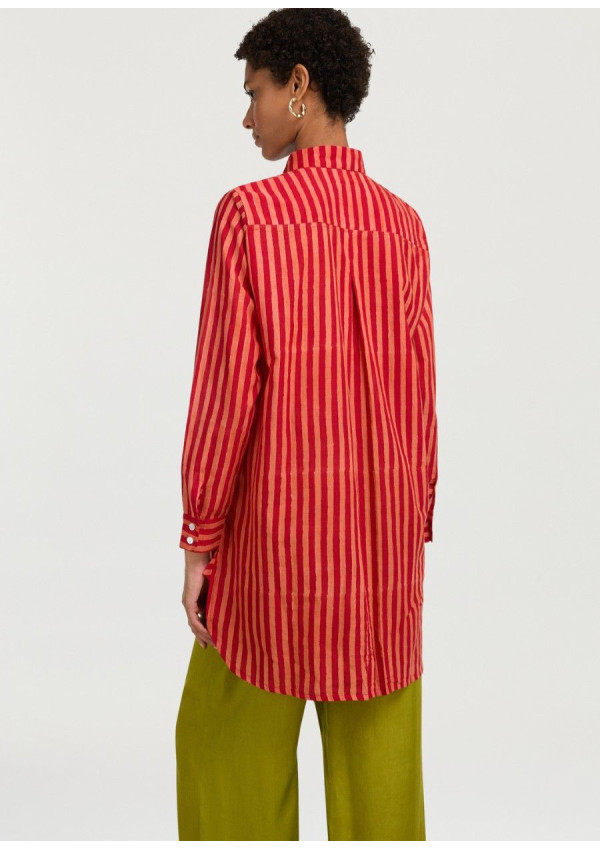 LISA CORTI CAMISA UBE RED STRIPES