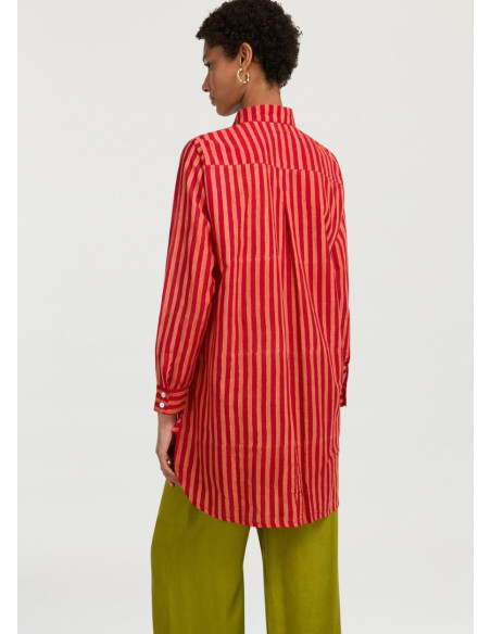 LISA CORTI CAMISA UBE RED STRIPES