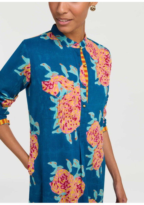 LISA CORTI LONG KURTA FLORES