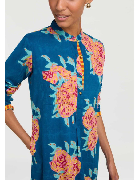 LISA CORTI LONG KURTA FLORES