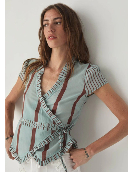 LAAGAM BLUSA ATENA TURQUOISE
