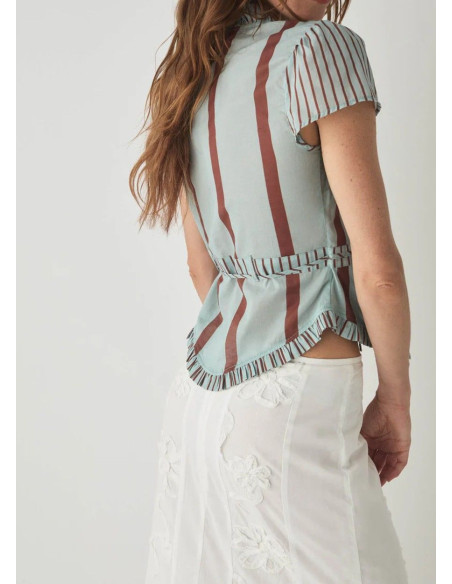 LAAGAM BLUSA ATENA TURQUOISE
