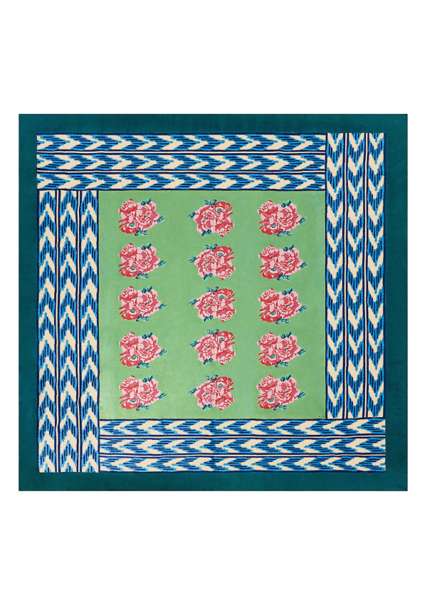 LISA CORTI MANTEL NINA ROSE MINT 220X220