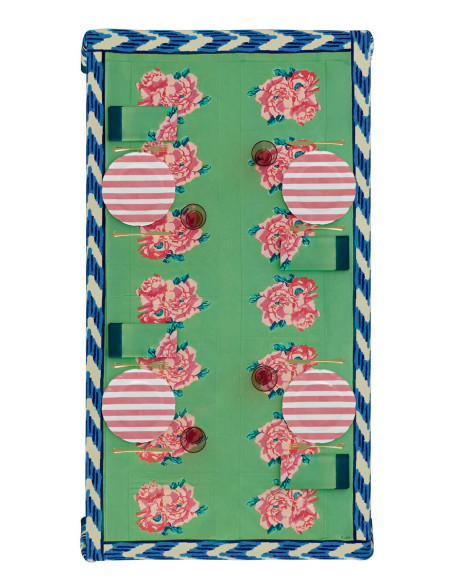LISA CORTI MANTEL NINA ROSE MINT 250X270