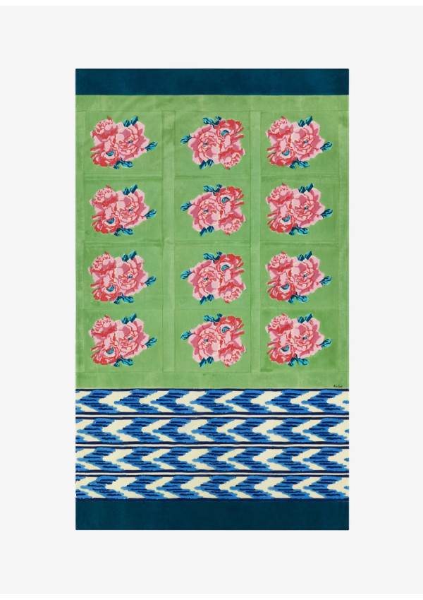 LISA CORTI SARONG  NINA ROSE MINT GREEN 110X180
