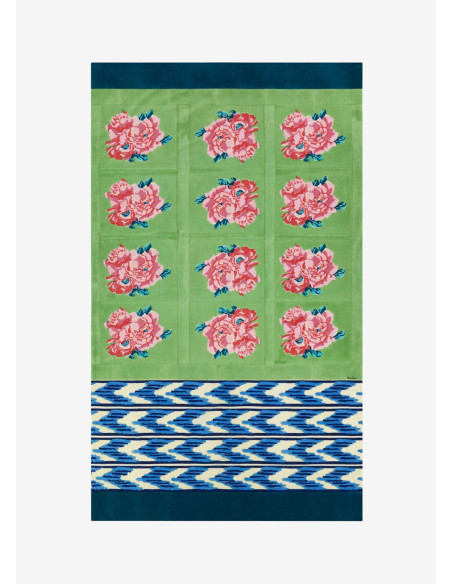 LISA CORTI SARONG  NINA ROSE MINT GREEN 110X180