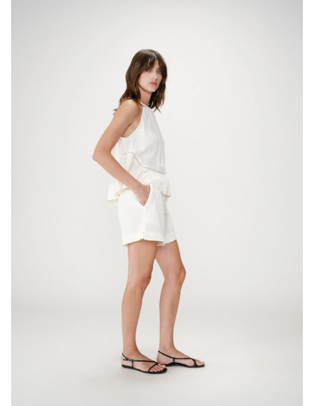 GRACE & MILA SHORT WASABI ECRU