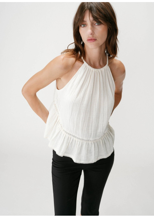 GRACE & MILA TOP WIDY ECRU