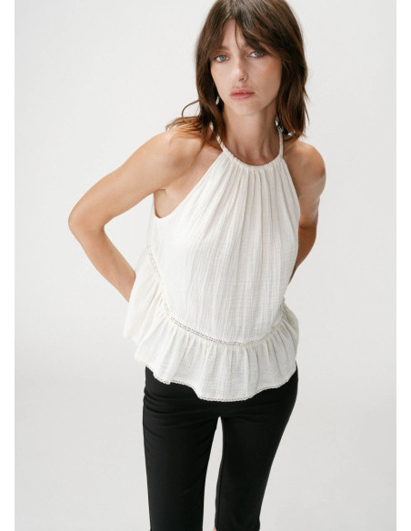 GRACE & MILA TOP WIDY ECRU