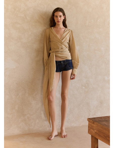 MES DEMOISELLES BLUSA DONNA BEIGE