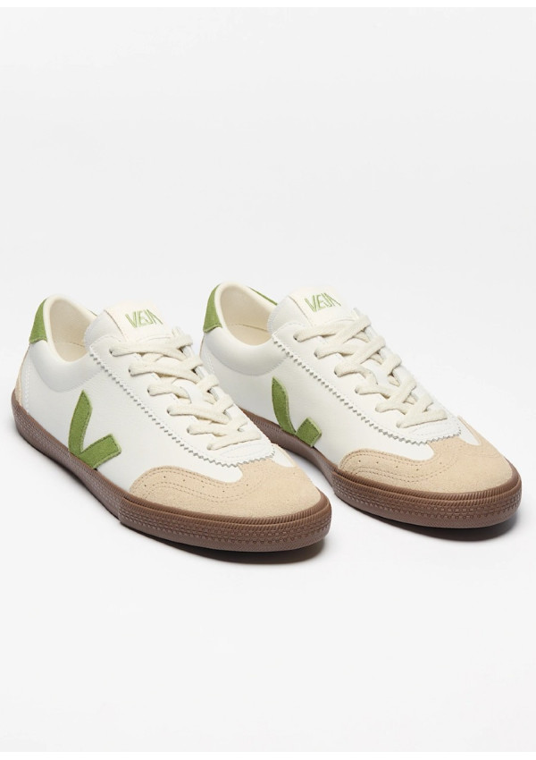 VEJA VOLLEY O.T. LEATHER WHITE KIWI BARK