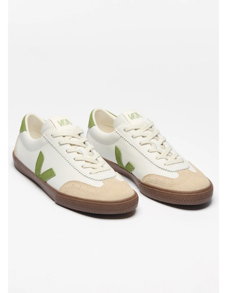 VEJA VOLLEY O.T. LEATHER WHITE KIWI BARK