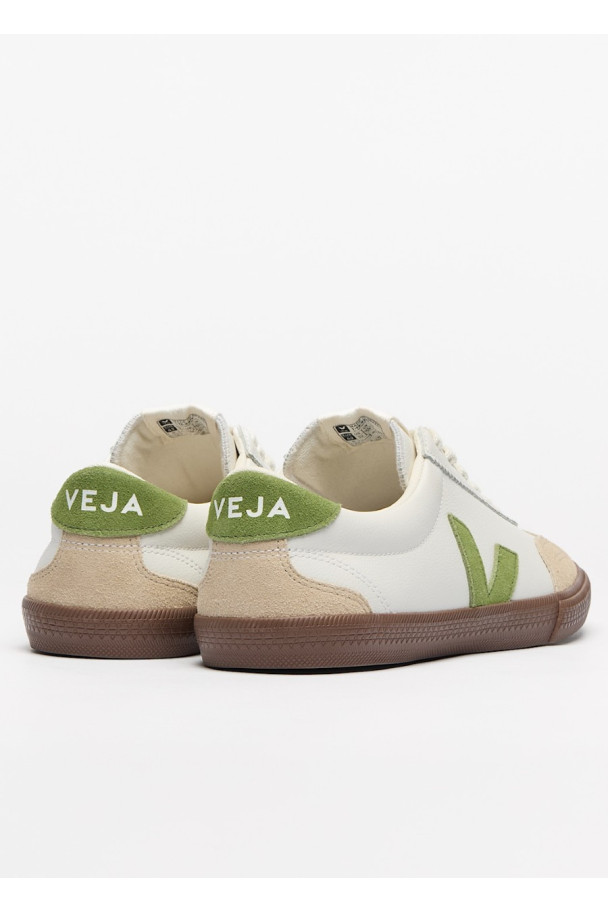 VEJA VOLLEY O.T. LEATHER WHITE KIWI BARK