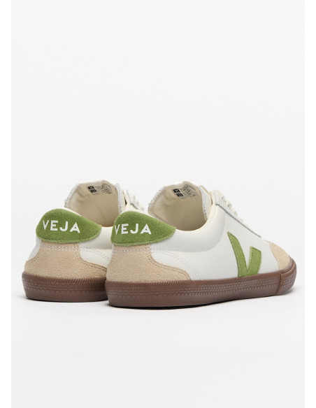 VEJA VOLLEY O.T. LEATHER WHITE KIWI BARK