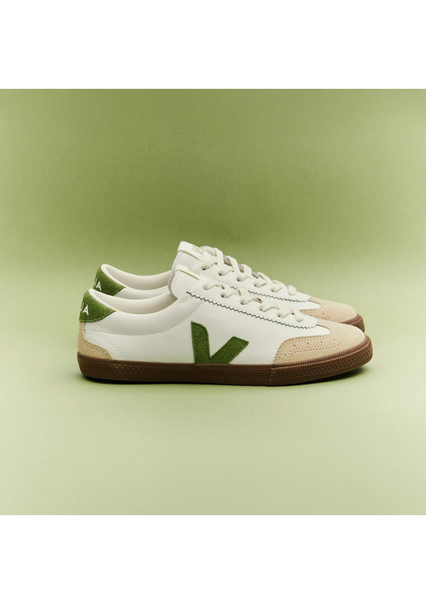 VEJA VOLLEY O.T. LEATHER WHITE KIWI BARK