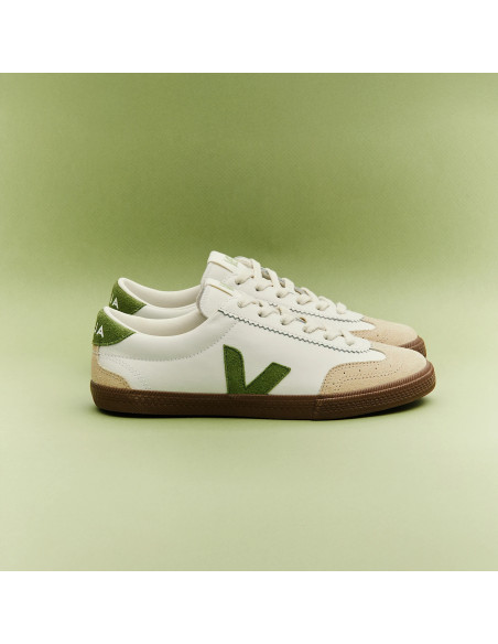 VEJA VOLLEY O.T. LEATHER WHITE KIWI BARK