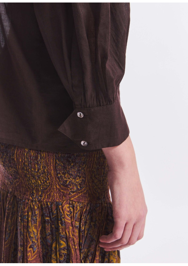 ANTIK BATIK BLUSA ANGELI MARRON