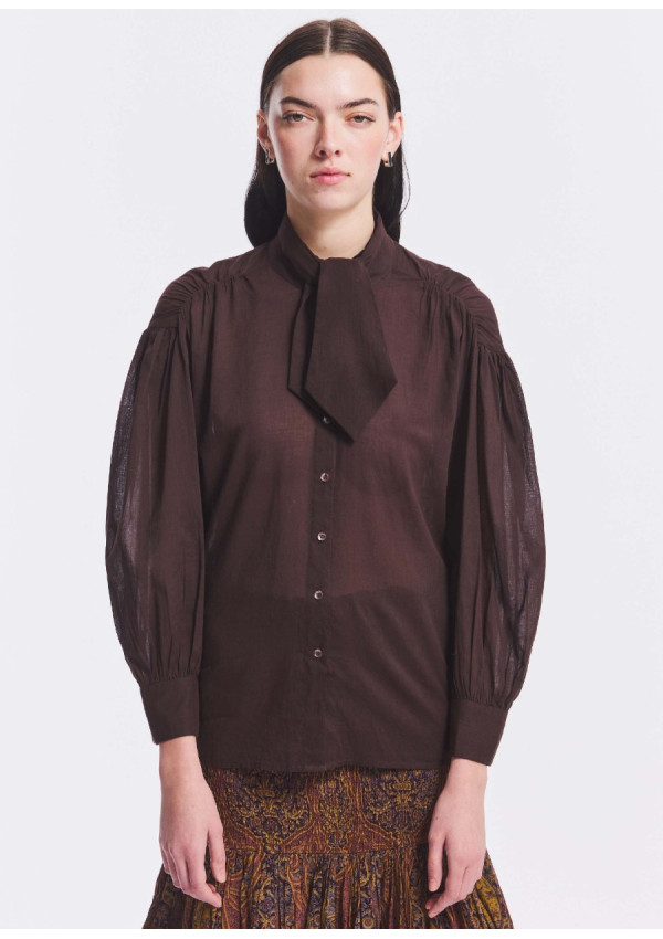 ANTIK BATIK BLUSA ANGELI MARRON