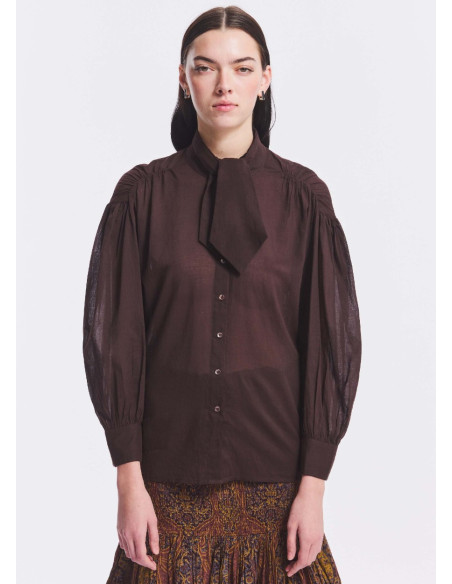 ANTIK BATIK BLUSA ANGELI MARRON