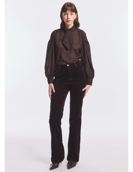 ANTIK BATIK BLUSA ANGELI MARRON