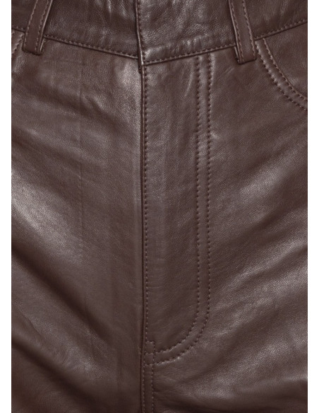 ROTATE PANTALON STRAIGHT LEATHER