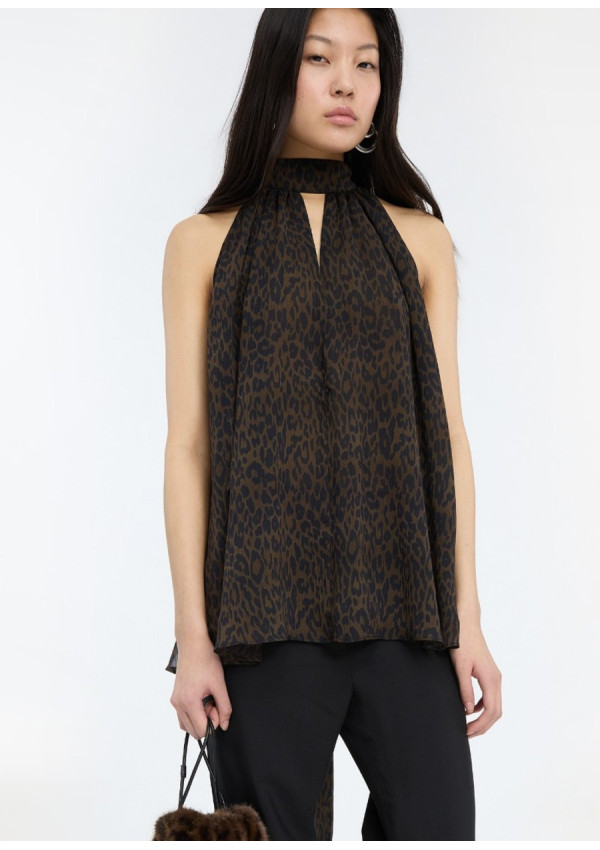 ROTATE TOP HALTERNECK BOW