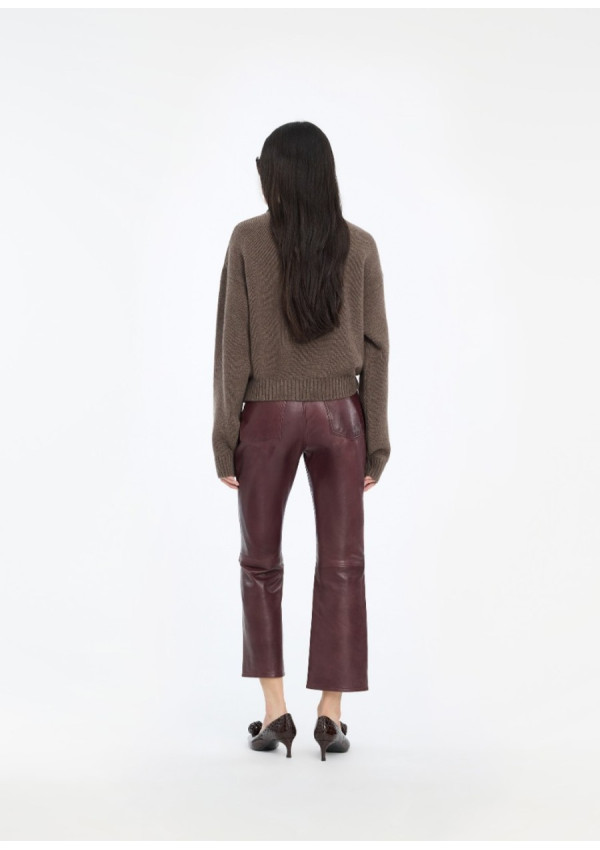ROTATE SUETER CREWNECK BROWN