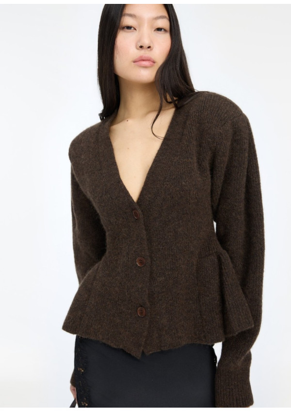 ROTATE CARDIGAN KNIT PEPLUM