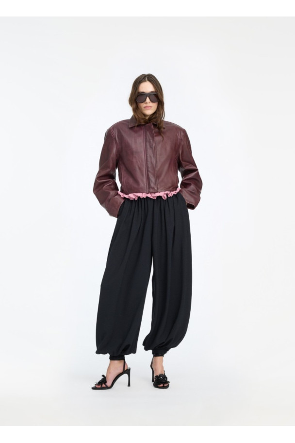 ROTATE CHAQUETA LEATHER BOXY SQUARE