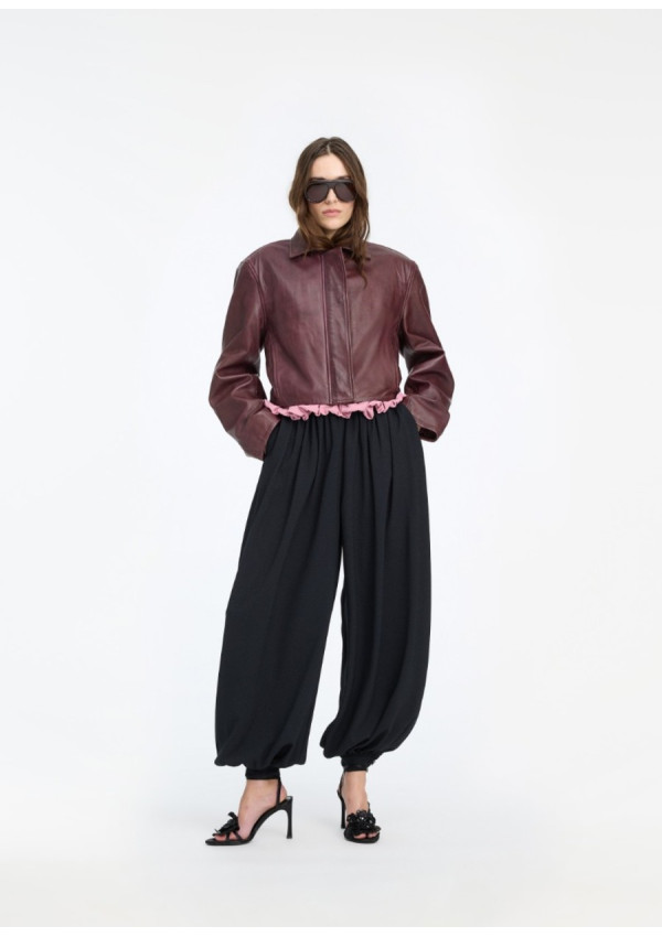 ROTATE CHAQUETA LEATHER BOXY SQUARE
