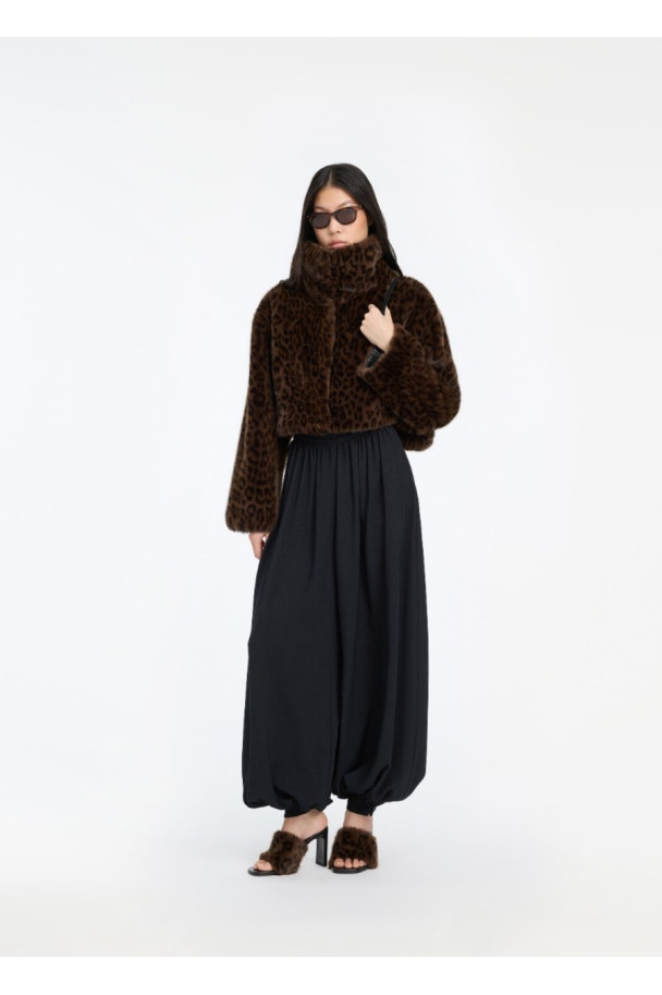 ROTATE CHAQUETA CROP FAUR FX LEOPARD