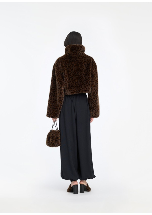 ROTATE CHAQUETA CROP FAUR FX LEOPARD