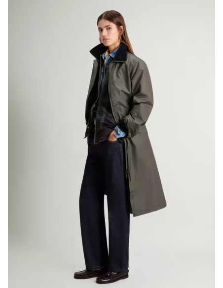 WOOLRICH ABRIGO WAXED DARK GREEN