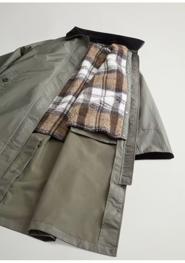 WOOLRICH ABRIGO WAXED DARK GREEN