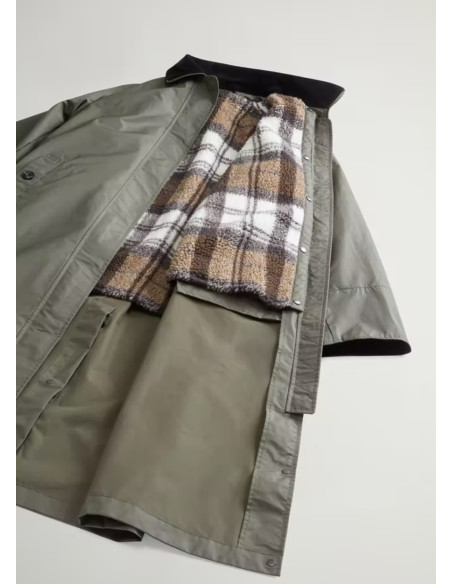 WOOLRICH ABRIGO WAXED DARK GREEN