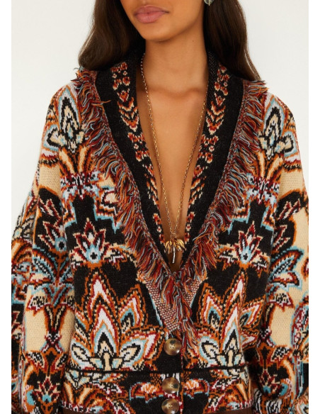 FARM RIO CARDIGAN TAPESTRY REAM CREAM