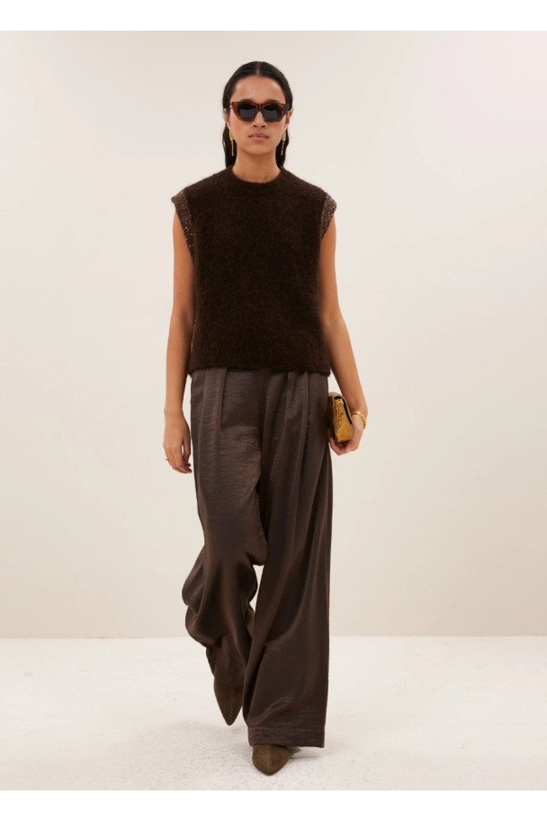 BY-BAR PANTALON LODI METALLIC BRONZE