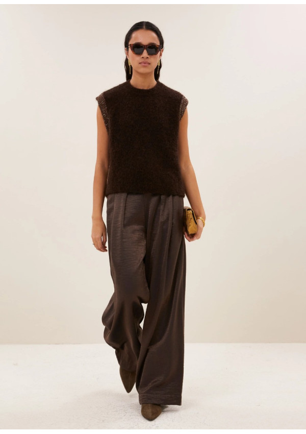 BY-BAR PANTALON LODI METALLIC BRONZE