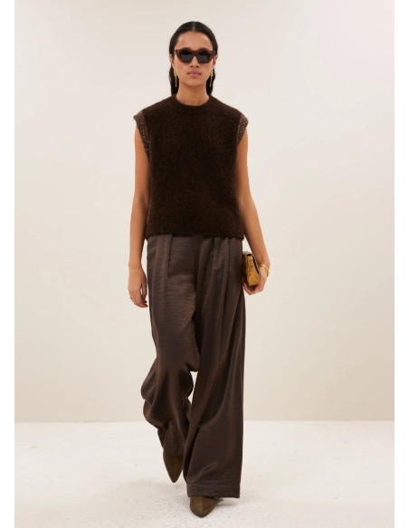BY-BAR PANTALON LODI METALLIC BRONZE
